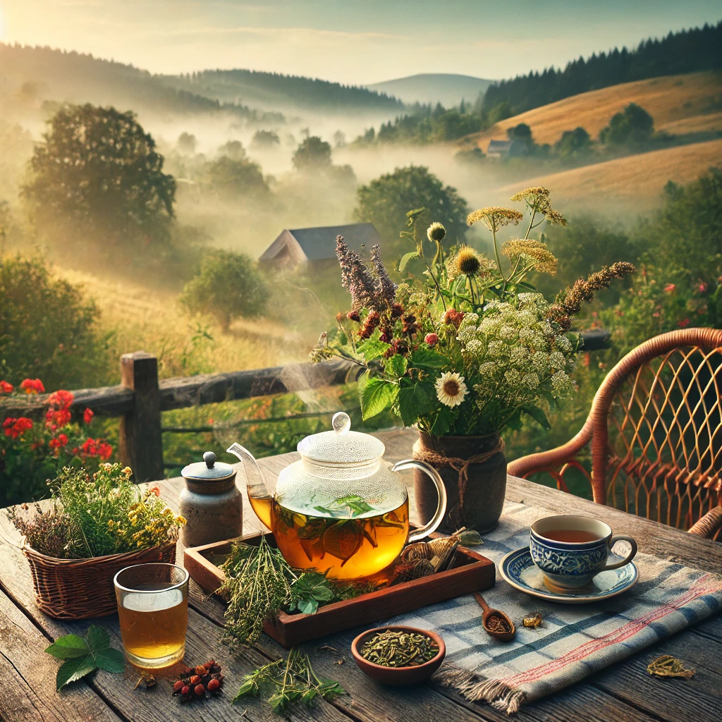 Té verde con lavanda